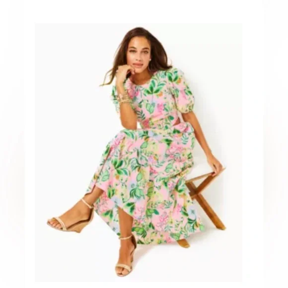 Lilly Pulitzer Lyssa Cotton Midi Dress - Picture 14 of 14